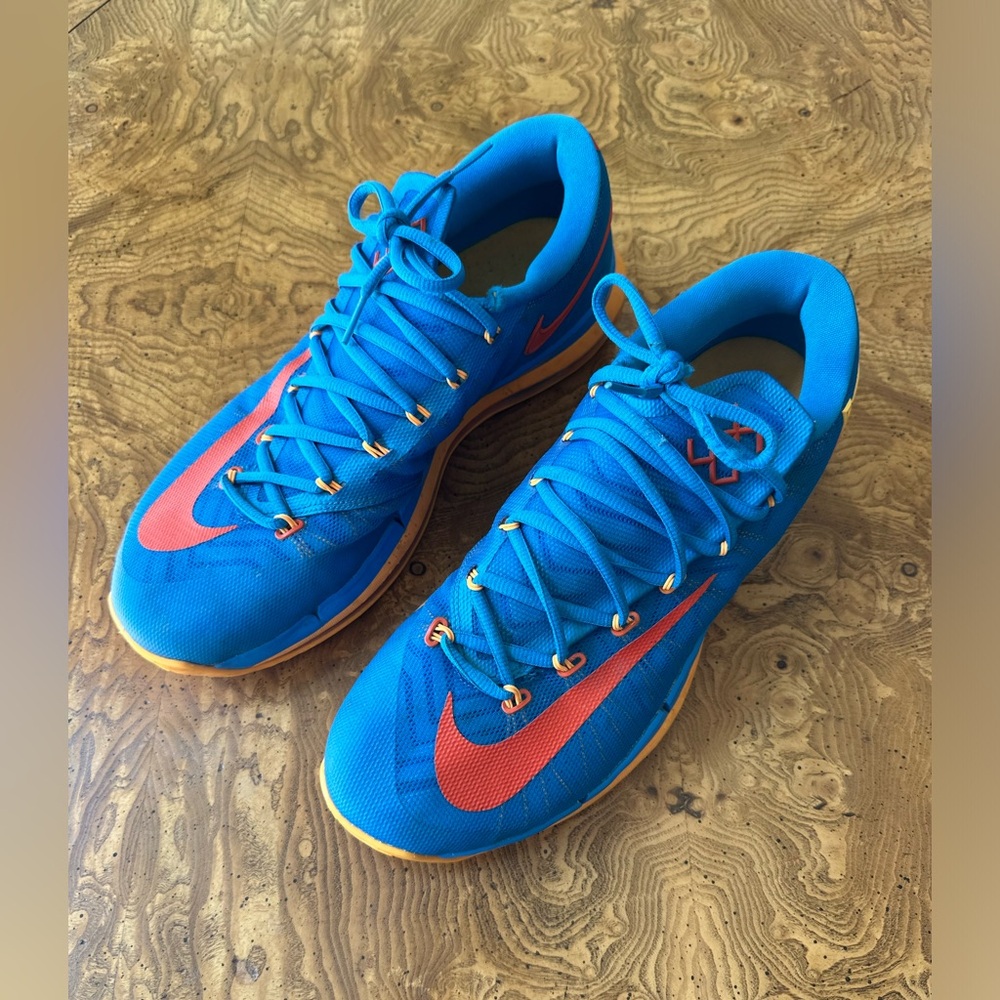 Nike KD 6 Elite Team 2014 Orange Blue men tennis shoe 10.5